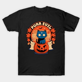 Purr Evil Halloween Cat T-Shirt